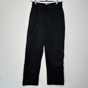 Everlane Black Pants Size 4 Cotton High Rise Elastic Waist Straight Leg Pockets